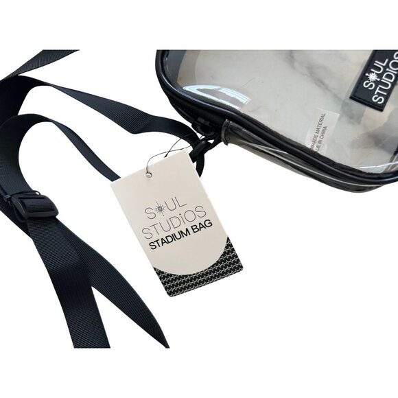 SOUL STUDIOS Clear Black Stadium Crossbody Bag NEW NWT - Picture 4 of 6